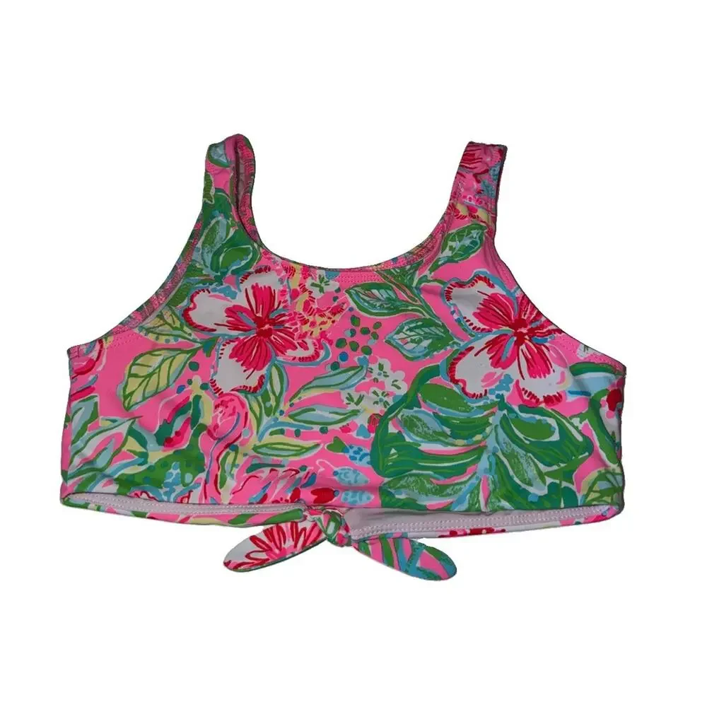 Lilly Pulitzer Girls Devonta Bikini Top UPF 50+ - Multi Journey To The Jungle 10